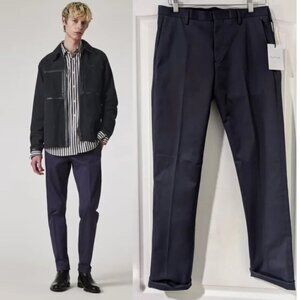 NWT Paul Smith | Slim-Fit Washed Navy Cotton-Stretch Chinos